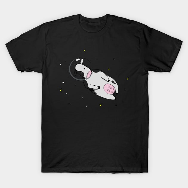 Cute Space Cow T-Shirt by TriggerAura